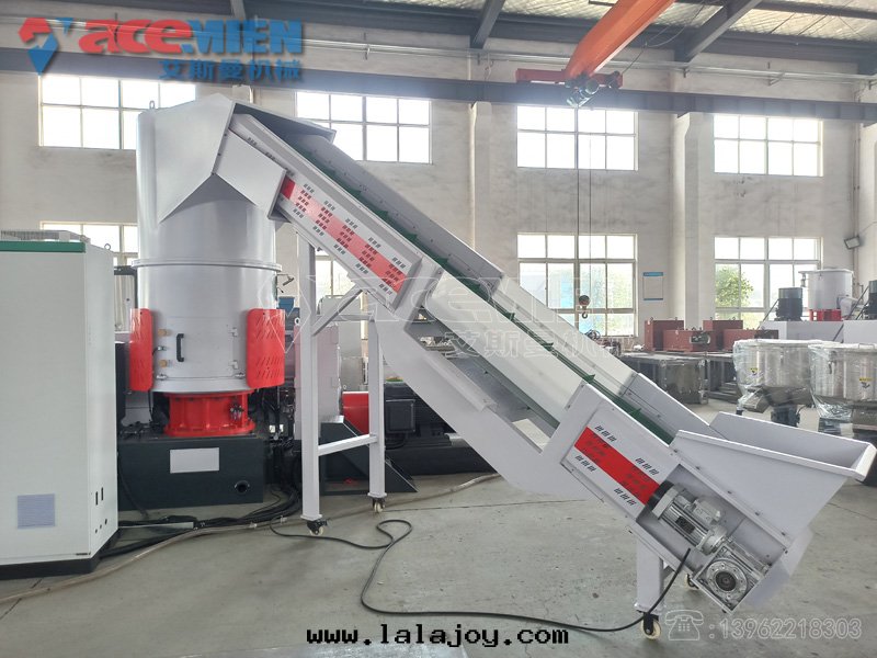 PP編織袋团(tuán)粒(lì)造粒(lì)機(jī)單螺杆双(shuāng)階(jiē)密实倉造粒(lì)生(shēng)産線(xiàn)